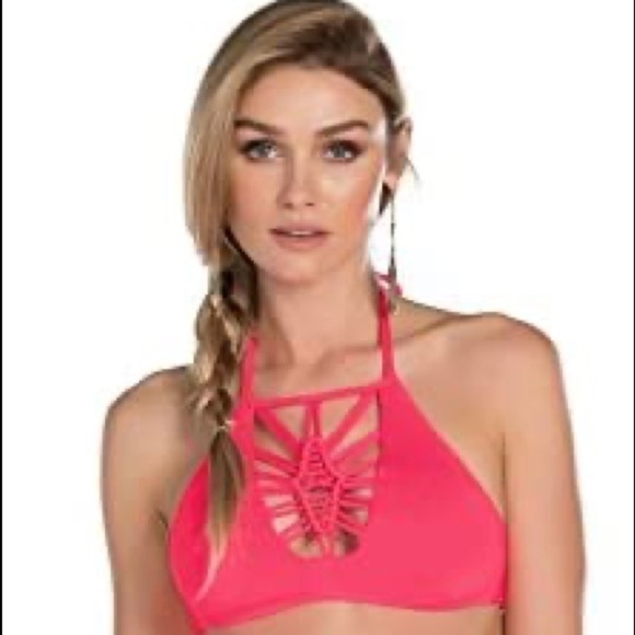 BECCA by REBECCA VIRTUE Women's Janis Macrame High Neck Top only Small - Picture 3 of 7